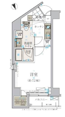 リヴシティ本郷の間取り|1K