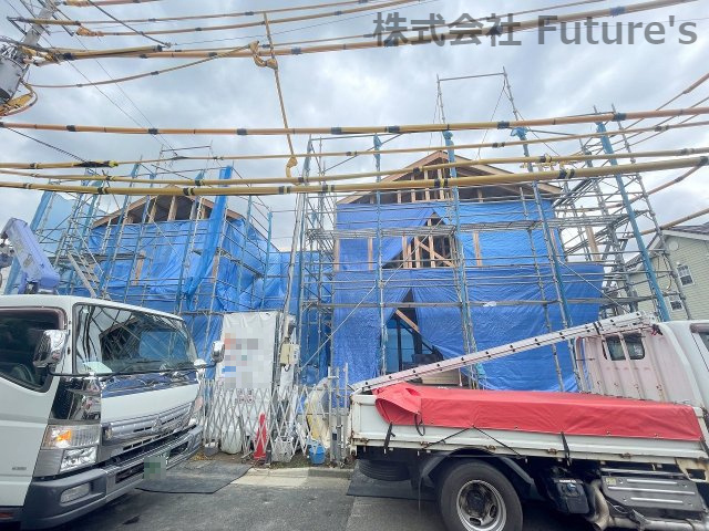 三郷市早稲田4丁目　新築戸建　全2棟　1号棟の外観|現地の写真になります。