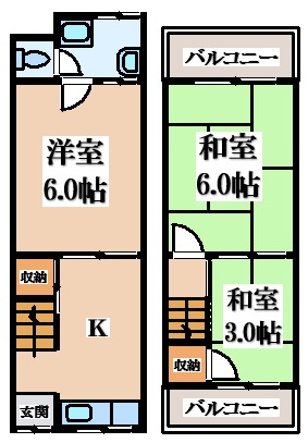 【間取り】 | 南津の辺町貸家