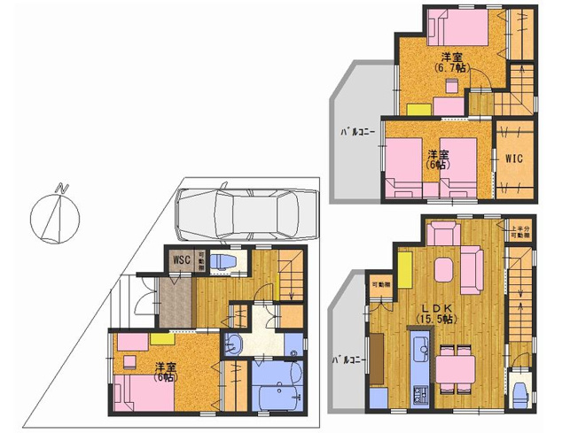 【間取り】 | 山科区御陵久保町　築後未入居モデルハウス