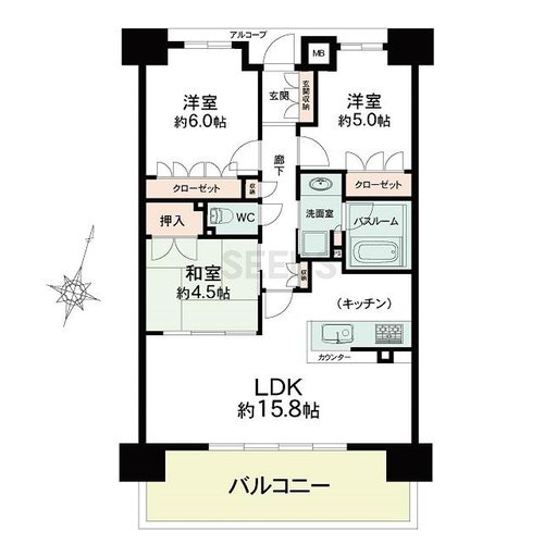 【間取り】 | ザパークハウス神戸元町