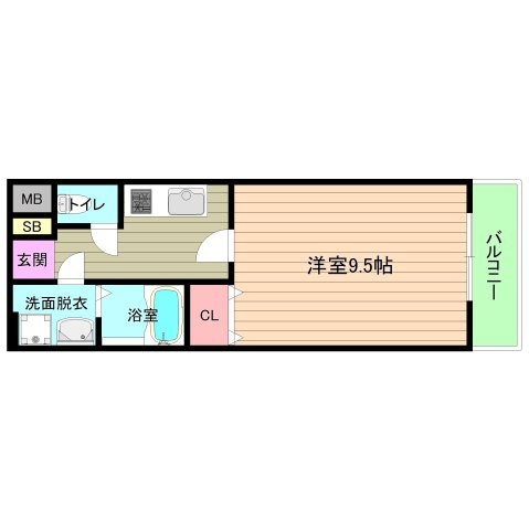 大阪市都島区片町１丁目の賃貸マンションの間取り