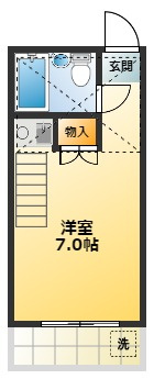 三鷹市深大寺３丁目のアパートの間取り