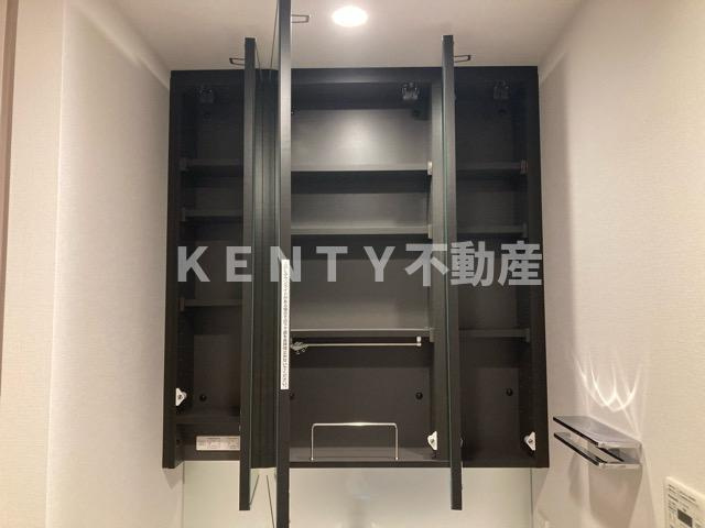 【独立洗面台】 | ルフォンプログレ西大井プレミア | 独立洗面台、小物を置くことができて便利です