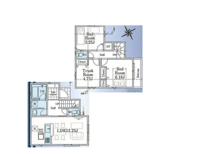 【間取り】 | 下高井戸5丁目　新築戸建　２号棟 | 新価格・新邸・全3棟【子育てエコホーム支援事業・補助対象物件】2路線6駅の好立地♪♪