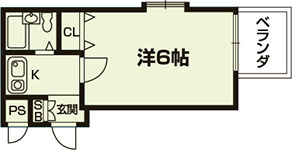 DETOM-1烏丸鞍馬口の間取り|代表的な間取です