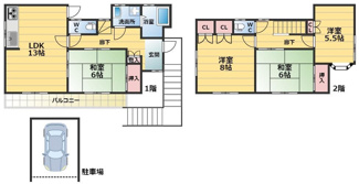 【間取り】 | 宝塚市中山台１丁目中古戸建