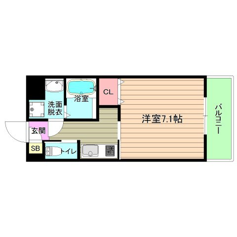 大阪市都島区片町１丁目の賃貸マンションの間取り