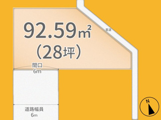 【土地図】 | 城陽市平川指月　売土地　建築条件無し | 近鉄・JRの2WAYアクセス可能です。