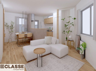 【外観パース】 | 城陽市平川指月　売土地　建築条件付き | 弊社標準仕様（アトリエスタイルハウス仕様）では、耐震等級3相当が標準です。間取りにもよりますので、設計士に確認しながら、ご希望の間取りとの兼ね合いで考えていきましょう。