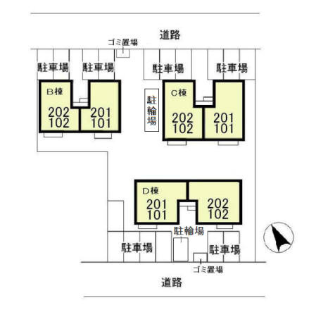 クレストの駐車場