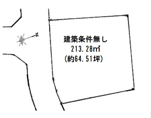 【土地図】 | 亀岡　西つつじヶ丘大山台一丁目　建築条件無し売土地