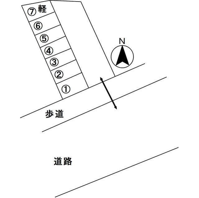 岐阜市鹿島町１丁目の駐車場の間取り