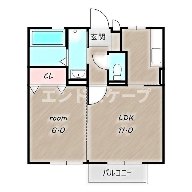 プチアリスの間取り|高崎、前橋、伊勢崎エリアのお部屋探しはエンドスケープまで！お客様の理想お聞かせ下さい♪