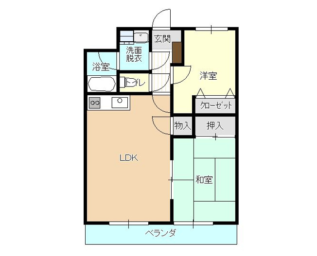 【間取り】 | ドミール三川Ⅰ