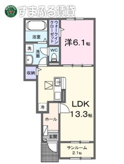 【間取り】 | エル豊岡Ⅰ　蒲郡市豊岡町