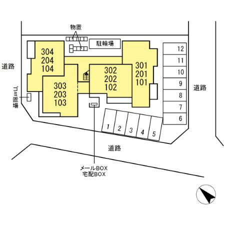 グランフィールド・イオの区画図