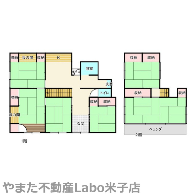 米子市旗ヶ崎4丁目戸建の間取り
