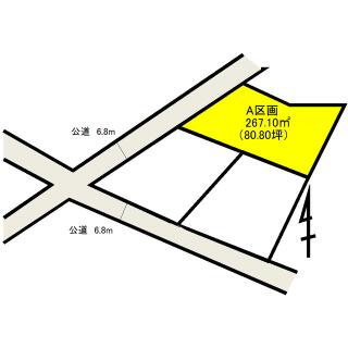 売地　城里町石塚　A区画の土地図