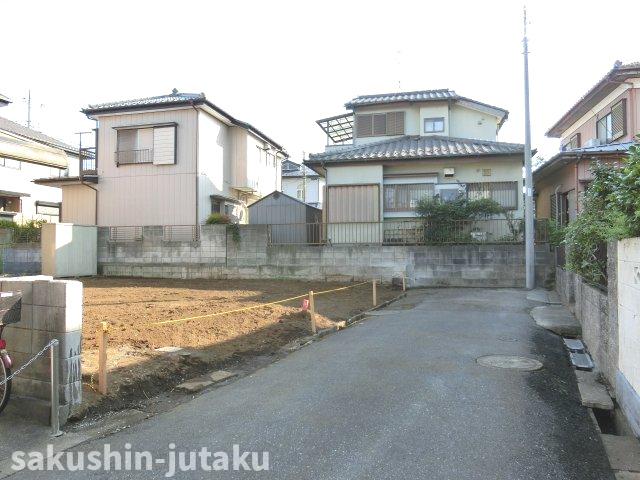八千代台東５丁目　売地の前面道路含む現地写真|北西側４ｍ位置指定道路　