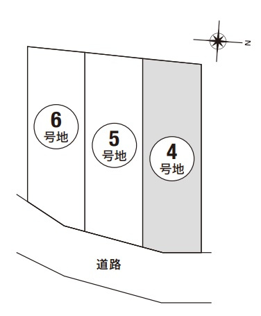 西宮市五月ヶ丘　新築一戸建ての区画図|全３区画