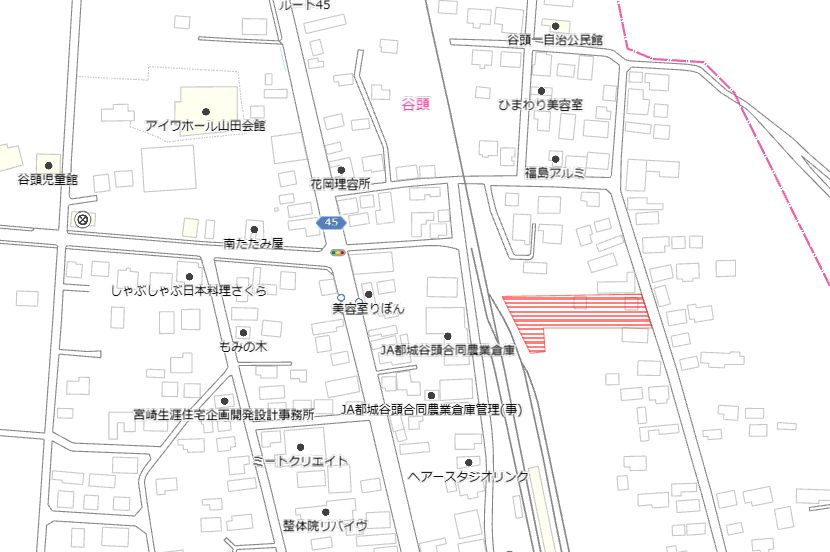 都城市山田町中霧島の売地の土地図