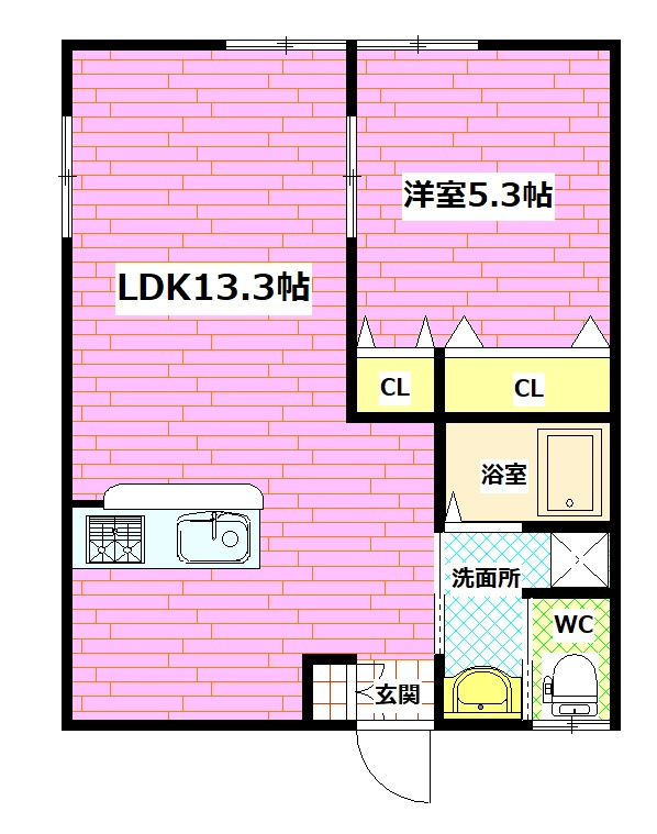 岡本アパートの間取り