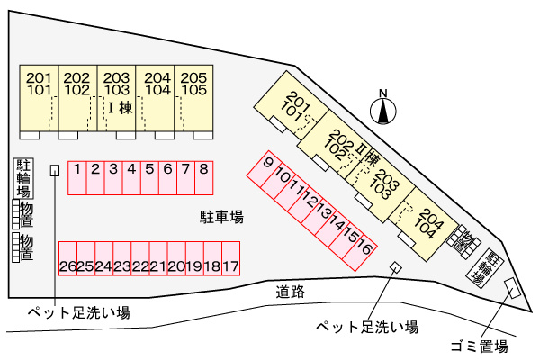 エルタスコート境田Ⅰの区画図