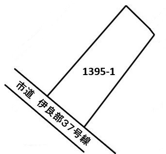 伊良部字佐和田1395-1の土地図