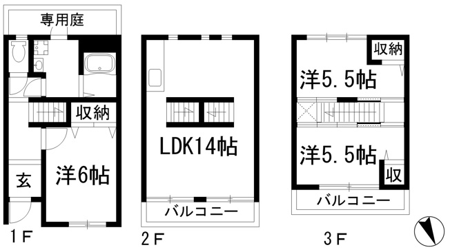 【間取り】 | クレスト甲東園A棟
