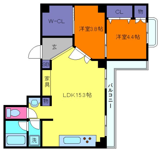 サンクラッソ阪急六甲駅前EASTの間取り