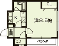 ルーセント堀川の間取り|代表的な間取りです