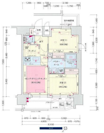 【間取り】 | プレサンス神戸元町