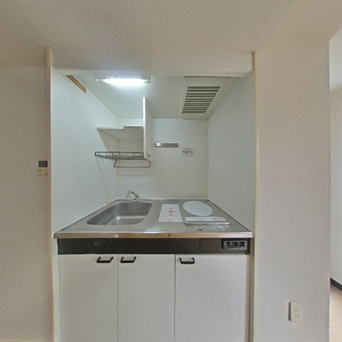 ★広角レンズ撮影写真★１口ガスコンロ設置済・収納付き★