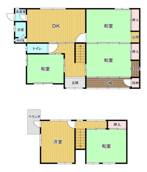 和歌山市和歌浦東1丁目　中古戸建の間取り