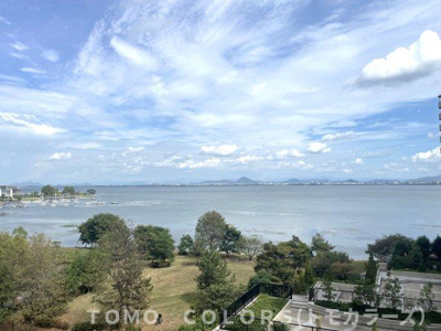 【展望】 | プレサンスレジェンド琵琶湖　天然木フルリノベーション | バルコニーからは琵琶湖がご覧いただけます