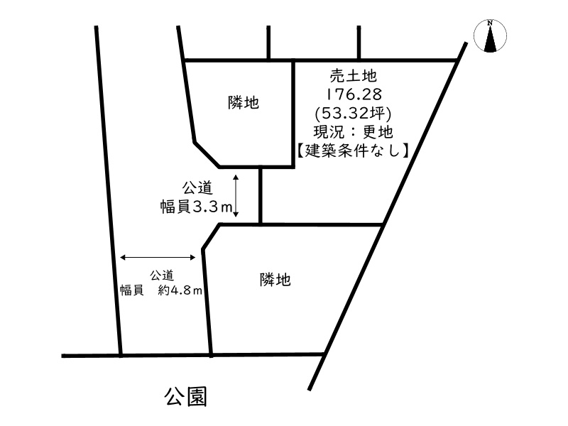 姫路市香寺町犬飼/売土地の土地図