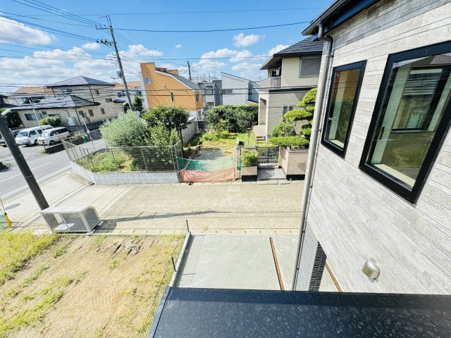 松戸市栄町８丁目新築戸建【旭町小学校：9分】の展望|バルコニーより道路側眺望