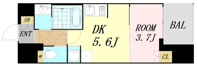 ルフォンプログレ堺筋本町タワーレジデンス　仲介手数料無料の間取り