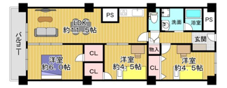 【間取り】 | 高槻スカイハイツ