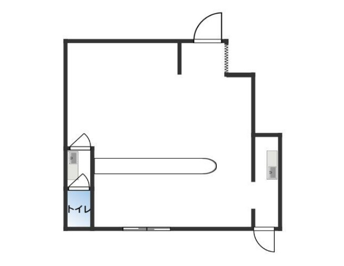 野洲市小篠原の店舗事務所の区画図