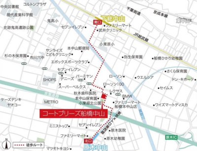 【地図】 | コートブリーズ船橋中山