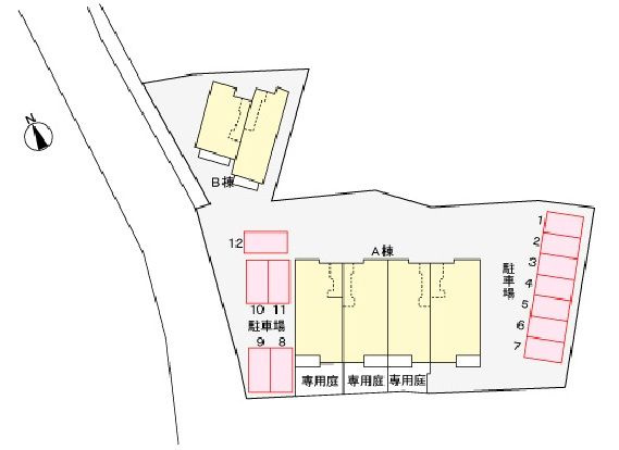 ファインヒル　Ｂ　　刈谷市近郊の賃貸ならクラスホーム刈谷の駐車場