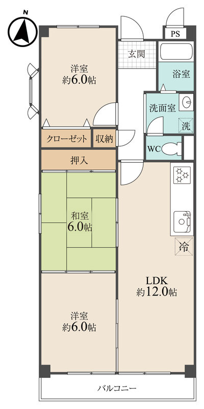 ベルヴィ本山中町(旧:東灘ハイツ)の間取り