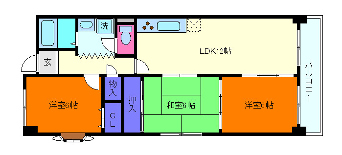ベルヴィ本山中町(旧:東灘ハイツ)の間取り