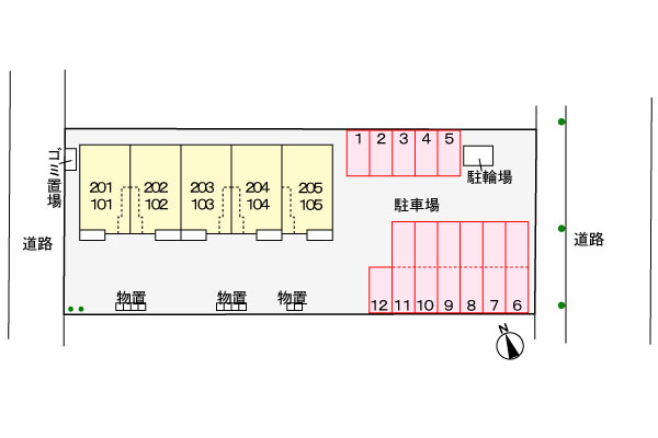 メゾン川原毛の駐車場|駐車場