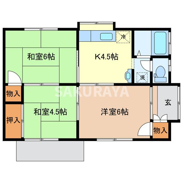 カネイシハウスⅠの間取り