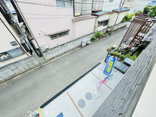 松戸市高塚新田新築戸建の展望|バルコニーより道路側眺望