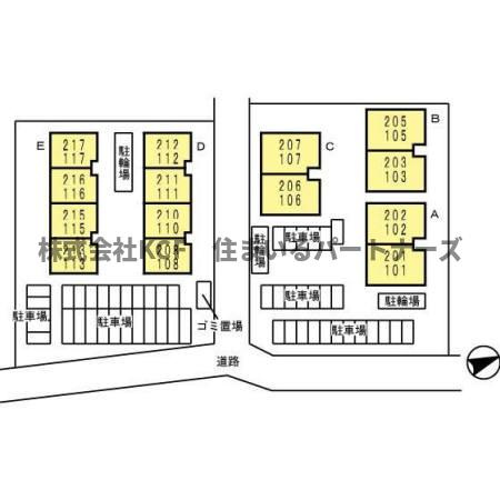 リビングタウン江戸屋敷 C棟の区画図