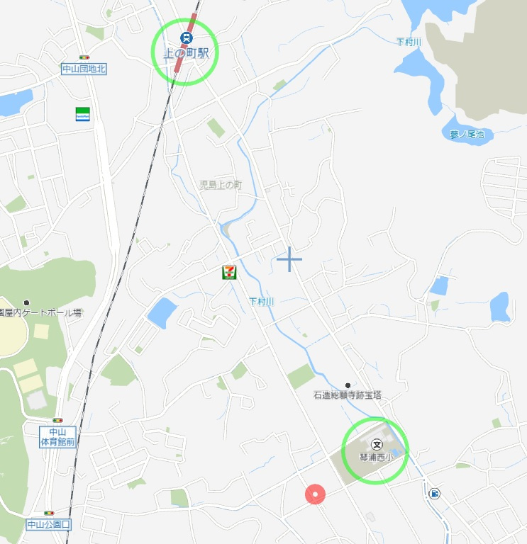 児島下の町3丁目　2区画の地図